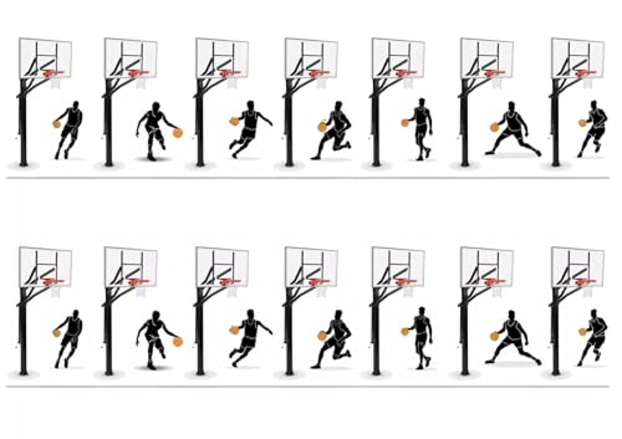 Basketball Edible Image cake border 2 Strips per sheet 3.5x10.5 inchs